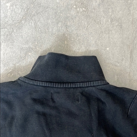 All Saints Black Zip Up Sweater with Ribbed Collar - Picture 7 of 7